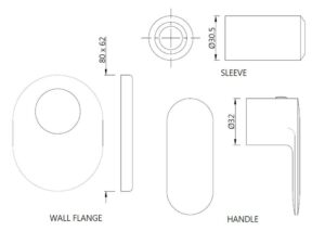 jaquar | bath | exposed part kit of concealed stop cock chrome