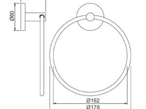 jaquar | accessories | towel ring round with round flange chrome