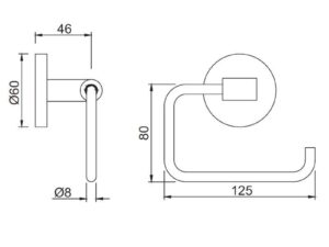 jaquar | accessories | toilet roll holder chrome