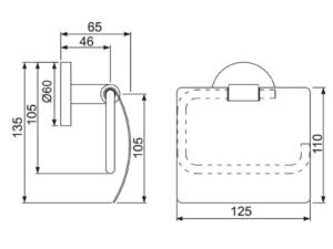 jaquar | accessories | toilet roll holder with flap chrome