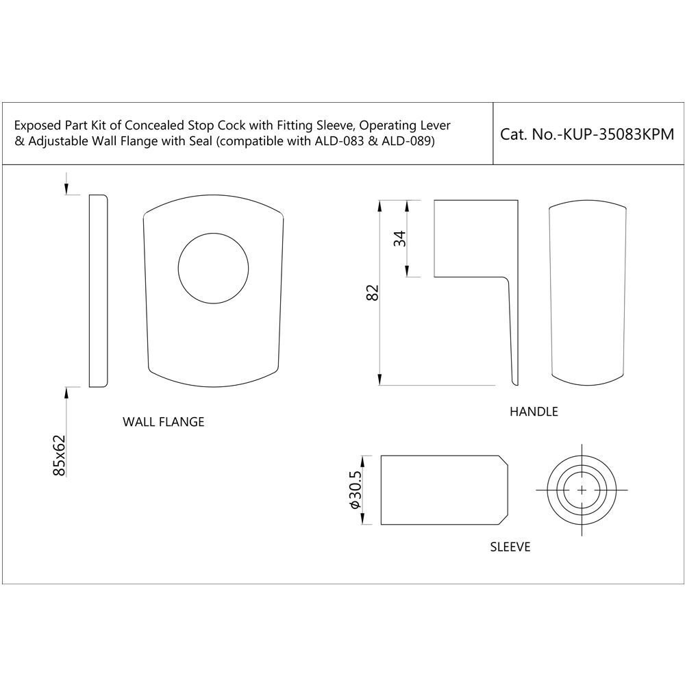 jaquar | bath | exposed part kit of concealed stop cock & flush cock chrome jaquar | bath | exposed part kit of concealed stop cock & flush cock chrome