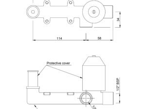 jaquar | allied | concealed body for single lever wall mounted basin mixer
