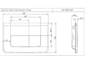 jaquar | commode | control plate continental prime