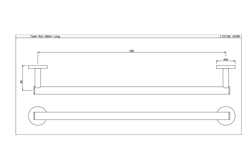 jaquar | accessories | single towel rail 600mm long chrome jaquar | accessories | single towel rail 600mm long chrome