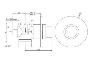 jaquar | commode | metropole flush valve chrome