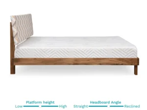 furlenco | bordo solid wood queen bed with 6" premium mattress