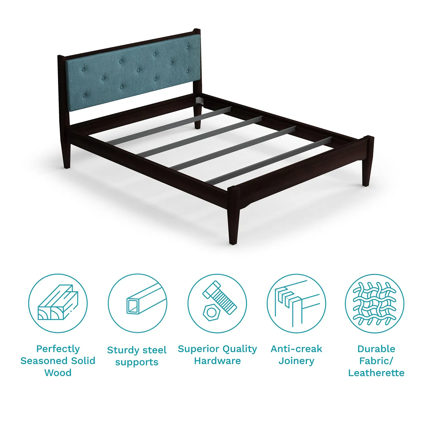 furlenco | mili dvi queen bed damask with 4" premium mattress furlenco | mili dvi queen bed damask with 4" premium mattress