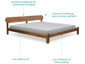 furlenco | sol king bed with 6" premium king mattress