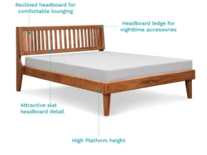 furlenco | sara queen bed with 4" premium mattress