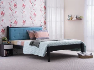 furlenco | mili dvi solid wood queen bed with 4" premium mattress