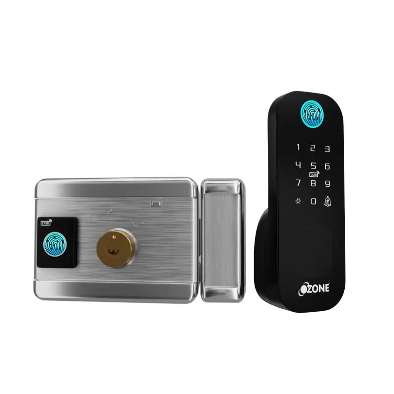 OZONE Double-sided Fingerprint Rim Lock Black - Hardware Hive