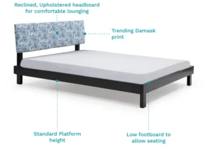 furlenco | bordo solid wood queen bed with 6" premium mattress