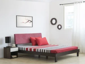 furlenco | bordo solid wood queen bed with 6" premium mattress