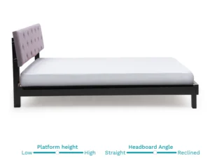 furlenco | crest solid wood queen bed with 6" premium mattress