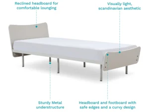 furlenco | allen engineered wood single bed with 6" premium mattress