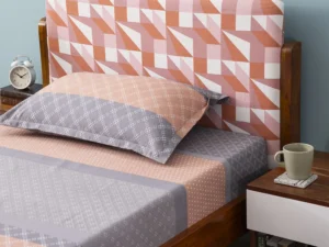 furlenco | vitello solid wood single bed with 6" premium mattress pyramid