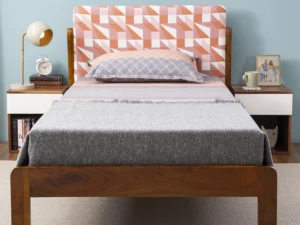 furlenco | vitello solid wood single bed pyramid