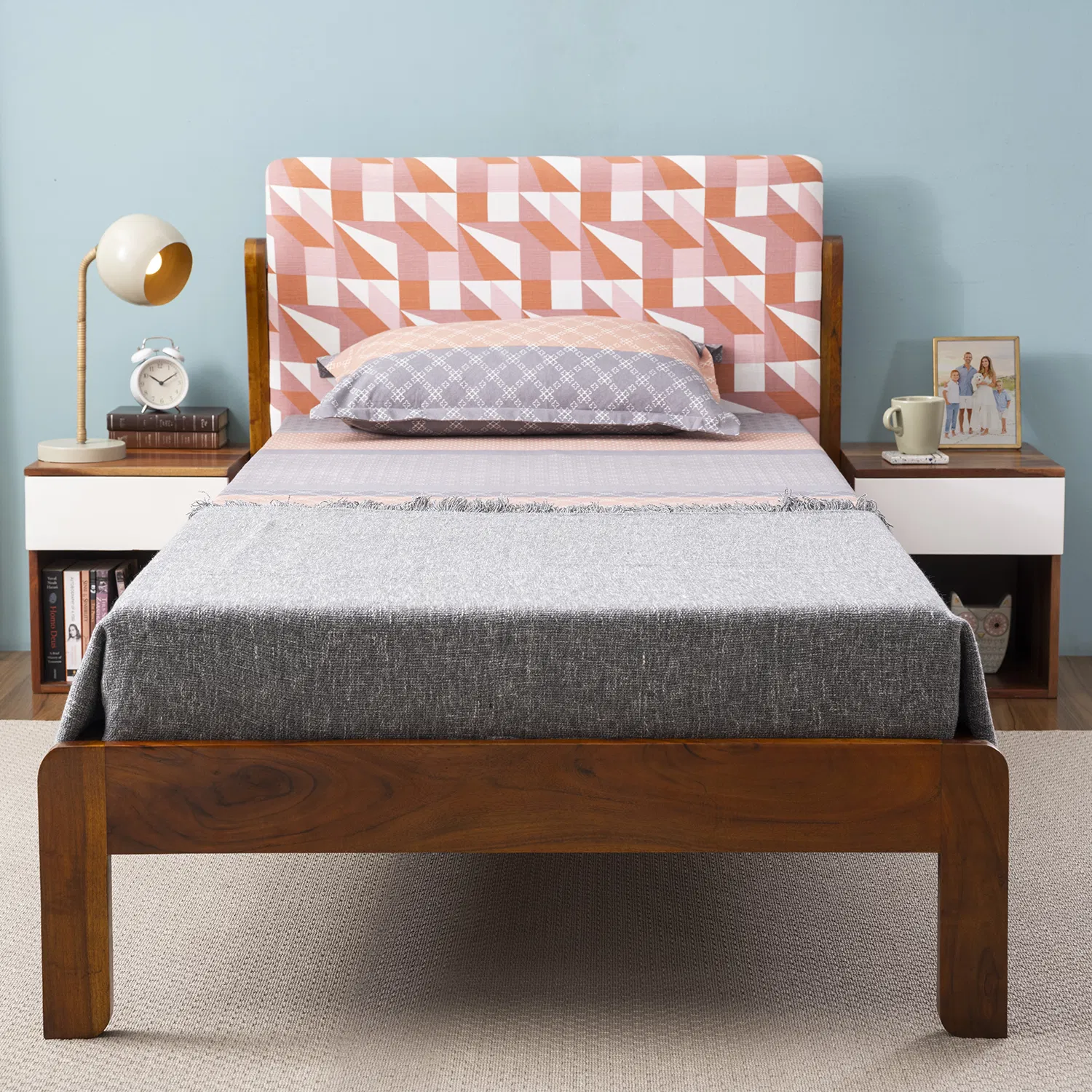 furlenco | vitello solid wood single bed pyramid furlenco | vitello solid wood single bed pyramid