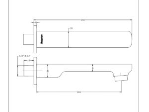 parryware bath quattro wall spout