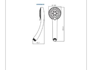 parryware shower multi flow 4f 80 multi flow hand shower