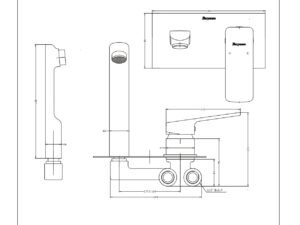 parryware bath quattro wall mount basin mixer