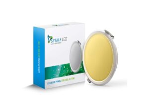 syska pannel light (downlights) syska (rdl r 15w 3000k yellow, cool day light, polycarbonate led slim downlight yellow
