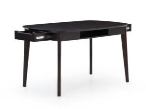 furlenco | dualo solid wood 4 seater dining cum study table in walnut finish