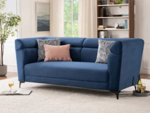 furlenco | vive fabric 3 seater sofa in grace denim color (copy)