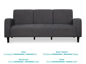 furlenco | linora velvet 3 seater sofa in alpine brown color (copy)