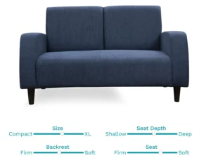 furlenco | flex fabric 5 seater sofa in morrocan blue color (copy)