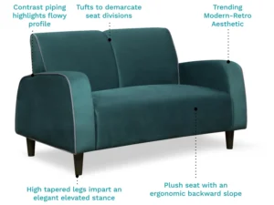 furlenco | vive fabric 5 seater sofa in grace denim color (copy)