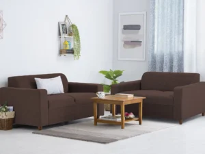 furlenco | ella leatherette 3 seater with ottoman in sand beige color (copy)