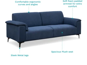 furlenco | elvis leatherette 3 seater sofa in sand beige color (copy)