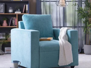 furlenco | vive fabric 1 seater sofa in azure color (copy)