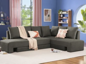 furlenco | lana fabric sofa cum bed in denim blue color (copy)