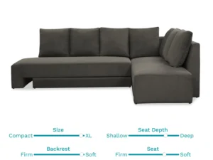 furlenco | lana fabric sofa cum bed in denim blue color (copy)