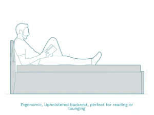 furlenco | mojave upholstered queen bed with 4" premium mattress