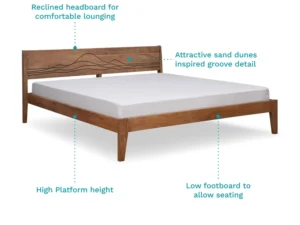 furlenco | mojave king bed with 6" premium king mattress