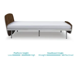 furlenco | blanca queen bed, mattress with hako bedside table