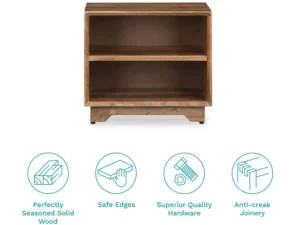 furlenco | blanca queen bed, mattress with hako bedside table