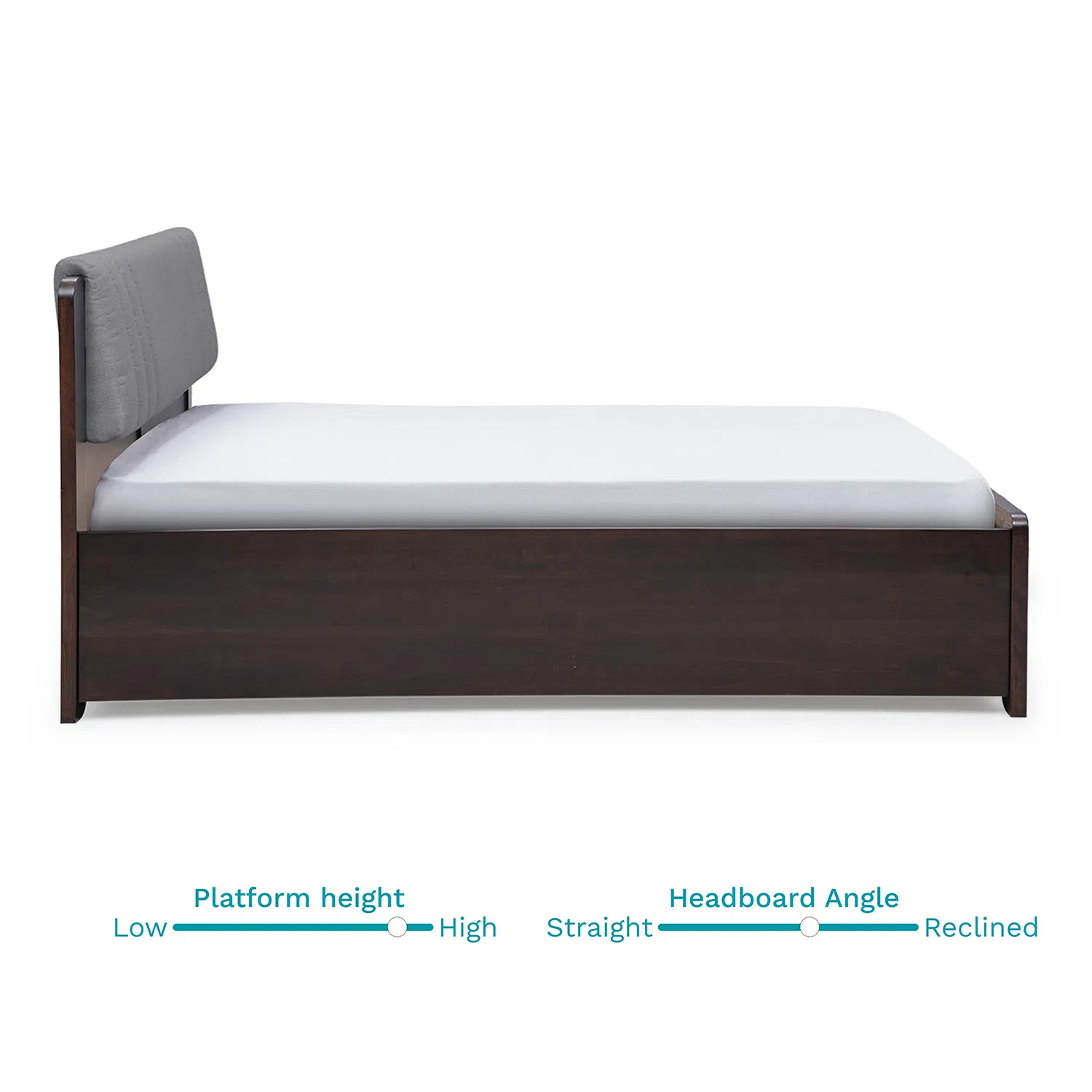 furlenco | blaze solid wood hydraulic storage queen bed in walnut finish furlenco | blaze solid wood hydraulic storage queen bed in walnut finish