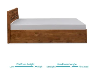 furlenco | mojave queen box storage bed with premium 4" mattress