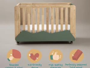 furlenco | hillo kids crib jungle green