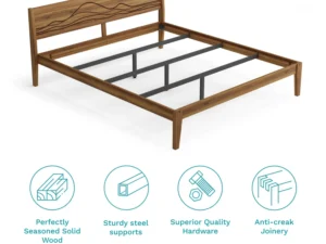 furlenco | mojave king bed, mattress & hugo 3 door wardrobe