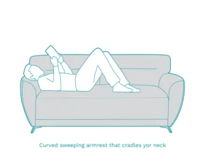 furlenco | aara upholstered queen bed & elvis 3 seater sofa moroccan blue