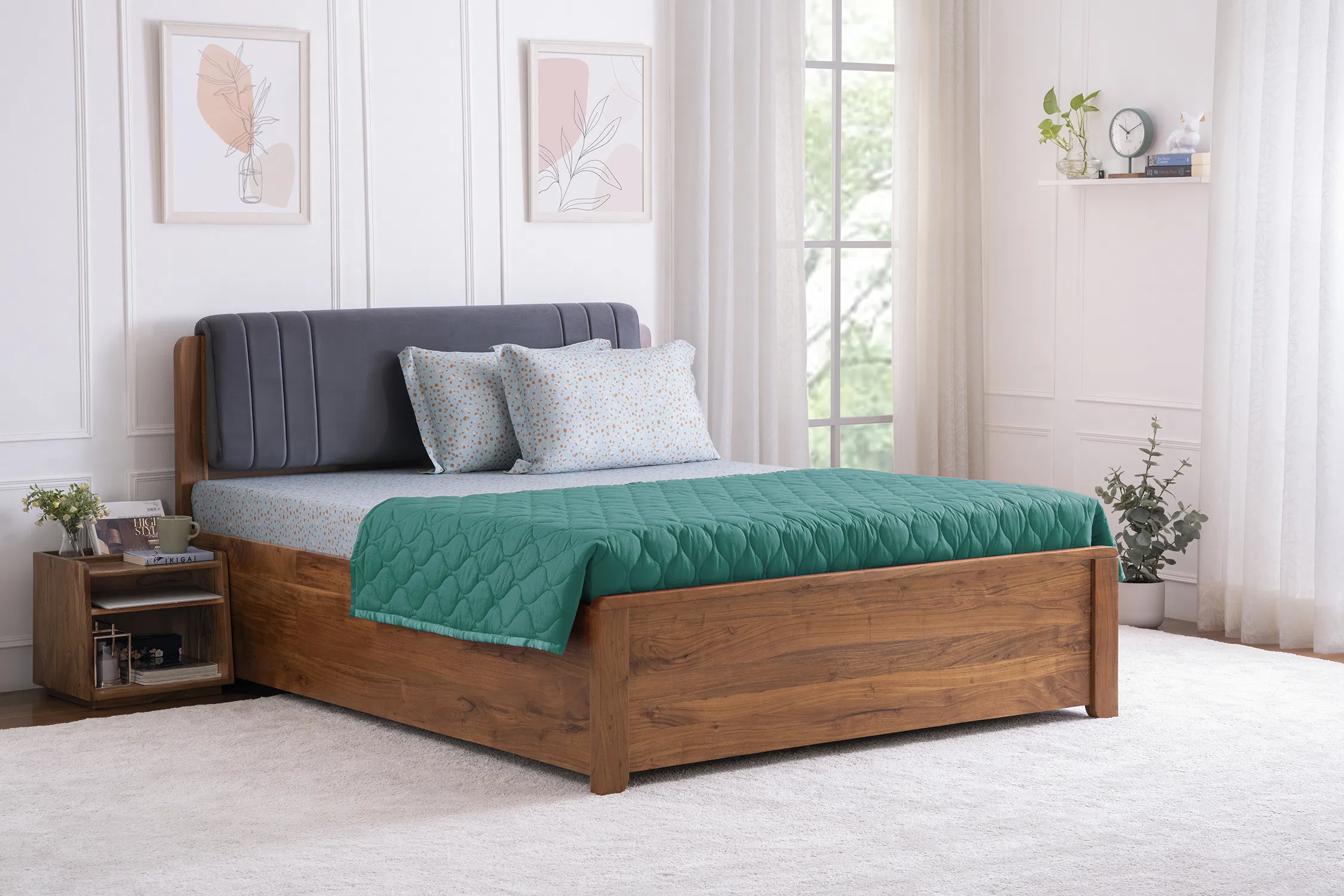 furlenco | vitello queen box storage bed with 4" premium mattress furlenco | vitello queen box storage bed with 4" premium mattress