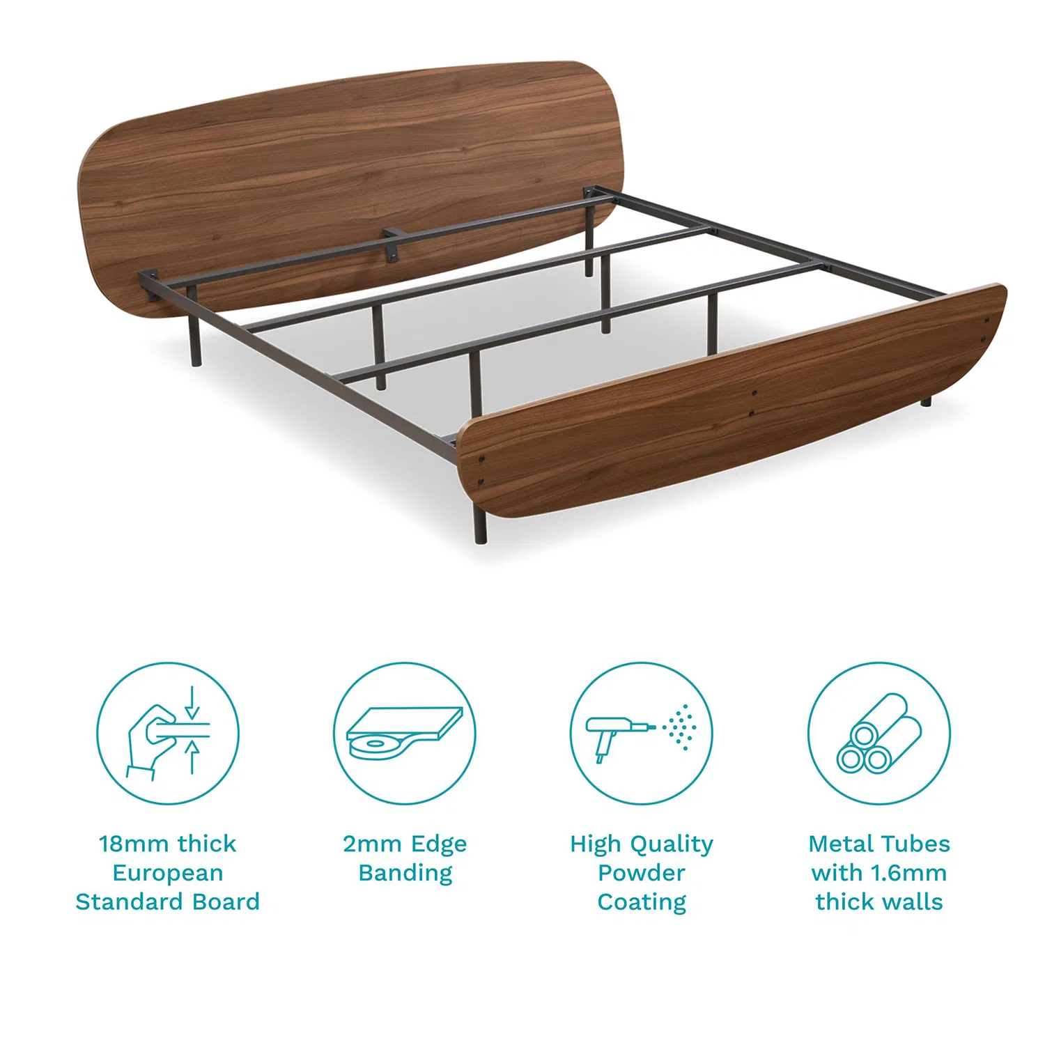 furlenco | haimish king bed, mattress and taki bedside table furlenco | haimish king bed, mattress and taki bedside table