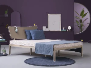 furlenco | lit double bed with 4 inch premium mattress