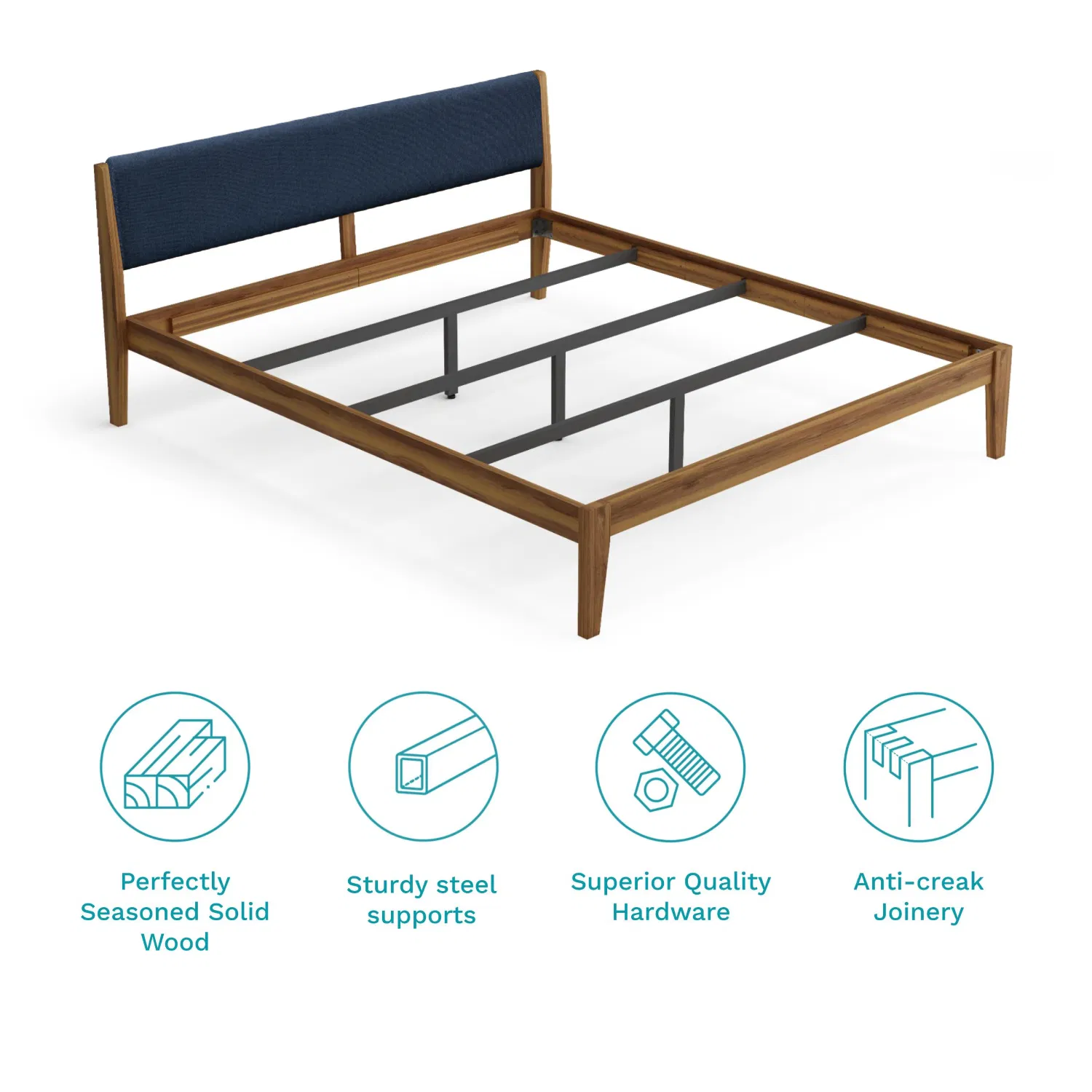 furlenco | mojave upholstered king bed moroccan blue furlenco | mojave upholstered king bed moroccan blue