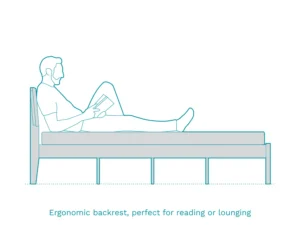 furlenco | mojave king bed, mattress & noah 3 seater sofa denim grace